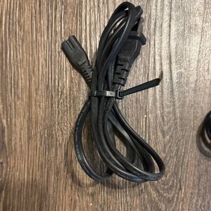 Black 2-Prong Electronic Power Cable (A)